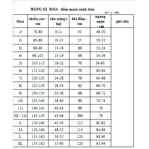 Rập giấy A0 đầm cánh tiên cho bé R424 - Hình ảnh 2