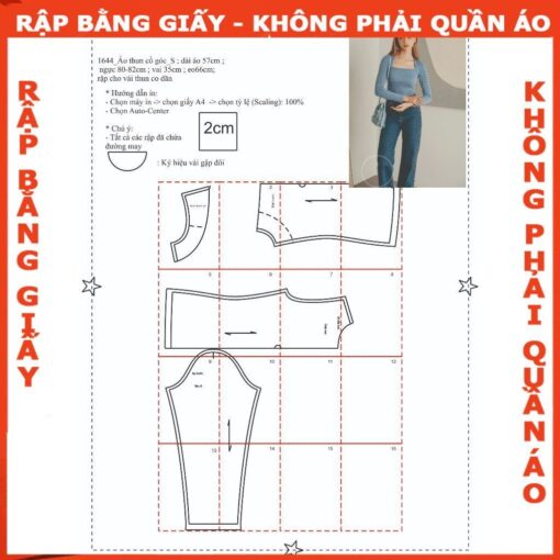 Rập giấy A0 mã 1644 - Rập áo thun
