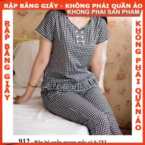 Rập giấy A0 mã 912 - bộ dài mặc nhà