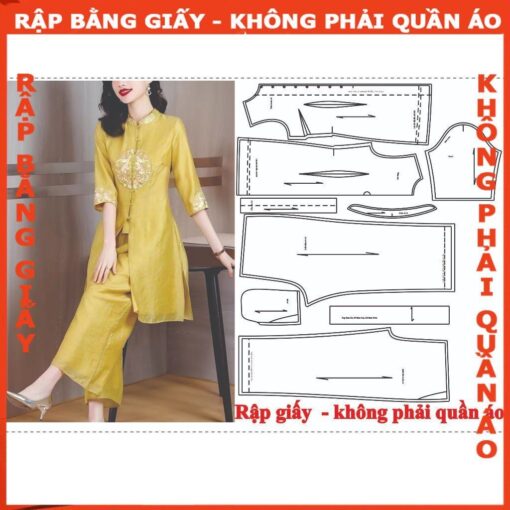 Rập giấy A0 bộ áo dài kiểu mã 324