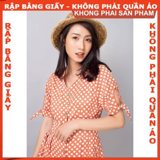 Rập giấy A0 mã 482 - đầm cổ tim nữ - Hình ảnh 2