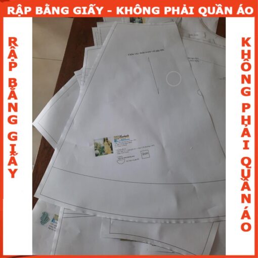 Rập giấy A0 đầm cánh tiên mã 1289 - Hình ảnh 3