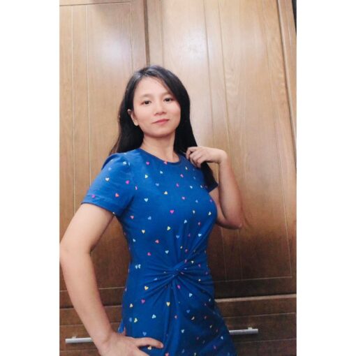 Rập giấy mã 1126 - đầm xoắn eo may vải thun - Hình ảnh 6