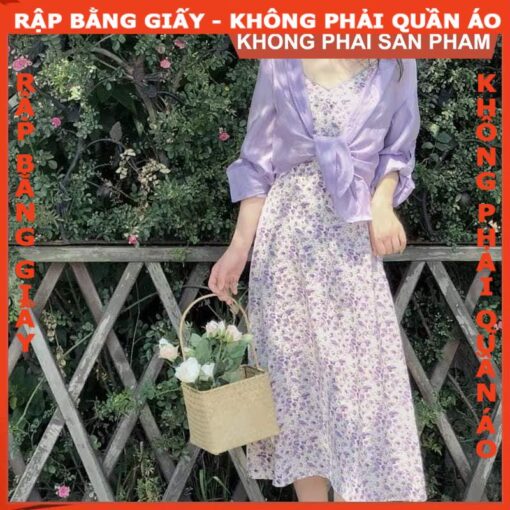 Rập giấy A0 mã 979 - đầm dây - Hình ảnh 2