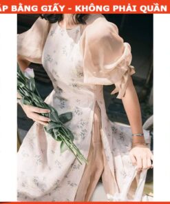 Rập giấy A0 mã AD22 - áo dài 2 lớp tay phồng