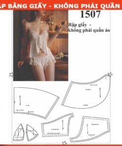 Rập giấy mã 1507 - bộ ngủ dây phối ren