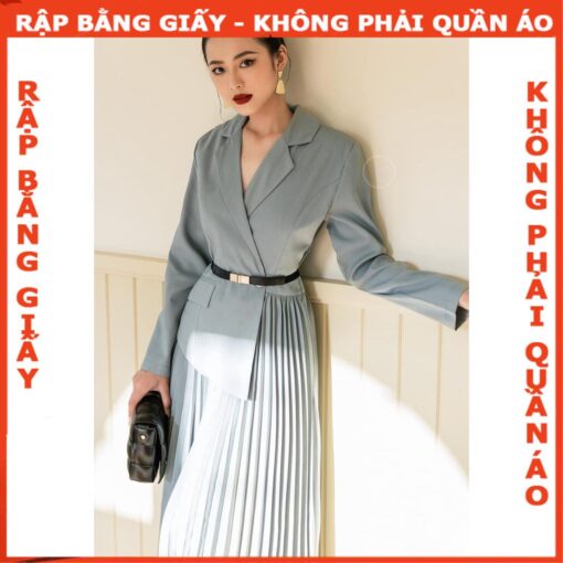 Rập giấy A0 may ddaafm giả vest mã 1495