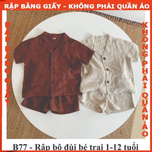 Rập giấy A0 bộ cổ danton bé mã B77