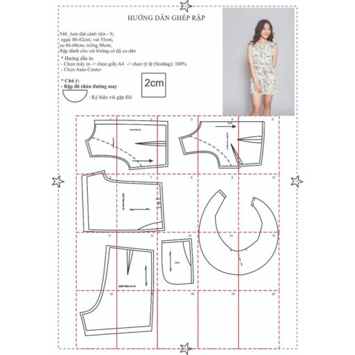 Rập giấy A0 Bộ Jum nữ mã 546 - Hình ảnh 3
