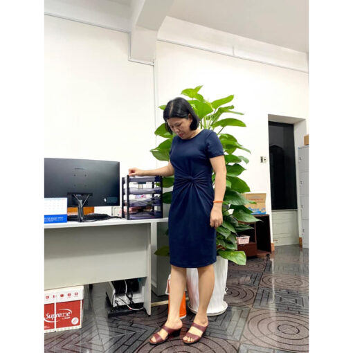 Rập giấy mã 1126 - đầm xoắn eo may vải thun - Hình ảnh 4