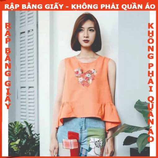 Rập giấy A0 mã 446 - áo croptop