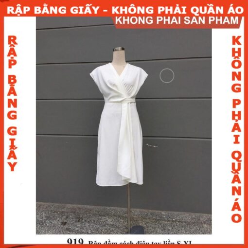 Rập giấy A0 mã 919 - đầm xếp eo - Hình ảnh 2
