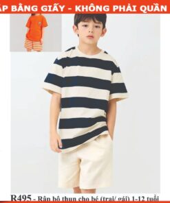 Rập giấy A0 bộ thun ngắn mã R495