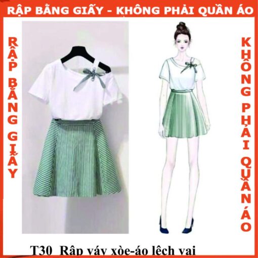 Rập giấy A0 mã T30 - nguyên set nữ