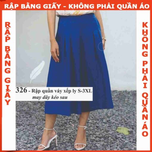 Rập giấy A0 mã 326 - quần váy xếp ly