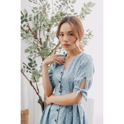 Rập giấy A0 mã 482 - đầm cổ tim nữ - Hình ảnh 4