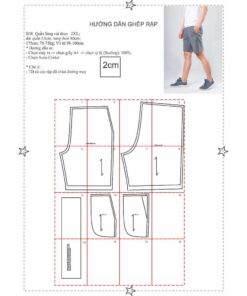 Alternative view of Rập giấy A0 mã B38 -  quần short lưng thun nam