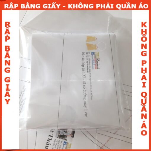 Rập giấy A0 mã 1350 -  đầm suông sát nách - Hình ảnh 4