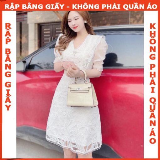 Rập giấy A0 mã 308 - đầm ren