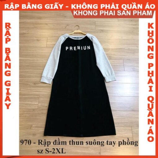 Rập giấy A0 đầm nữ mã 970 (BẢN VẼ)