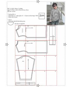 Alternative view of Rập giấy A0 áo cổ lọ dáng rộng B67