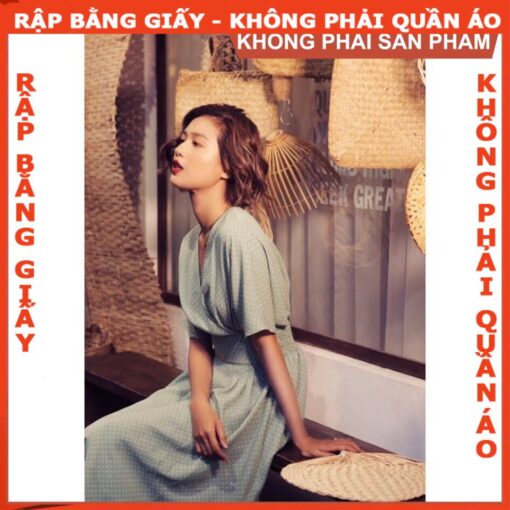 Rập giấy A0 đầm tay liền mã 875 - Hình ảnh 4