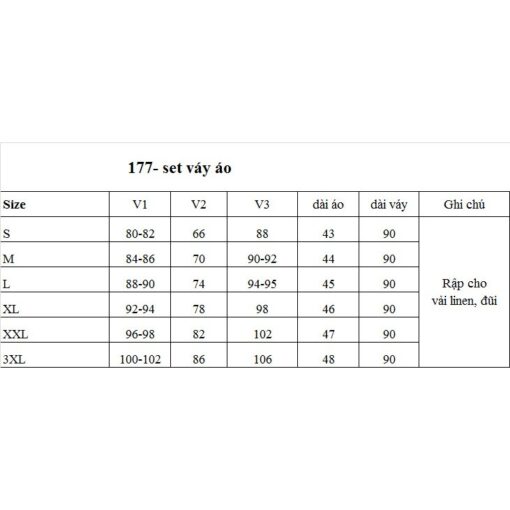 Rập giấy A0 mã 177 - set váy áo nữ - Hình ảnh 5