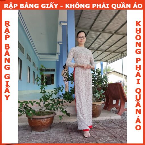 Rập giấy A0 mã AD27 - áo dài cổ kiềng - Hình ảnh 8