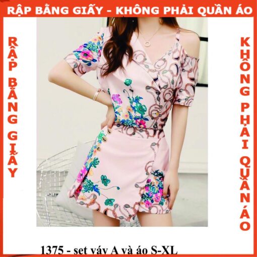 Rập giấy A0 set váy A và áo mã 1375