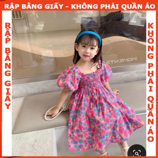 Rập giấy A0 đầm bé mã R437 - Hình ảnh 3