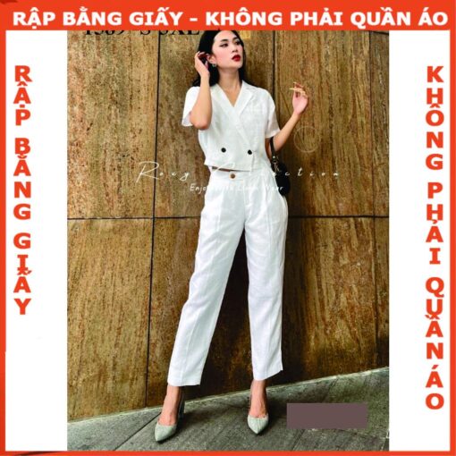 Rập giấy A0 mã 1589- Rập bộ áo 2 hàng nút - Hình ảnh 5