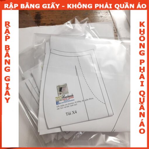 Rập giấy A0 may đầm nữ mã 442 - Hình ảnh 5
