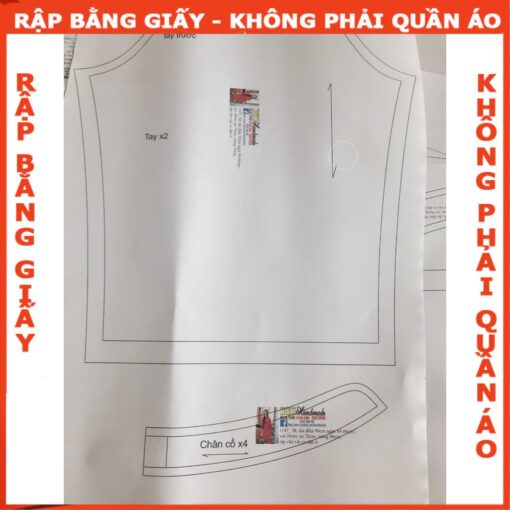 Rập giấy A0 mã 1147 - đầm dáng A cổ chân - Hình ảnh 7