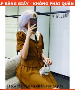 Alternative view of Rập giấy A0 set áo và chân váy mã 1163