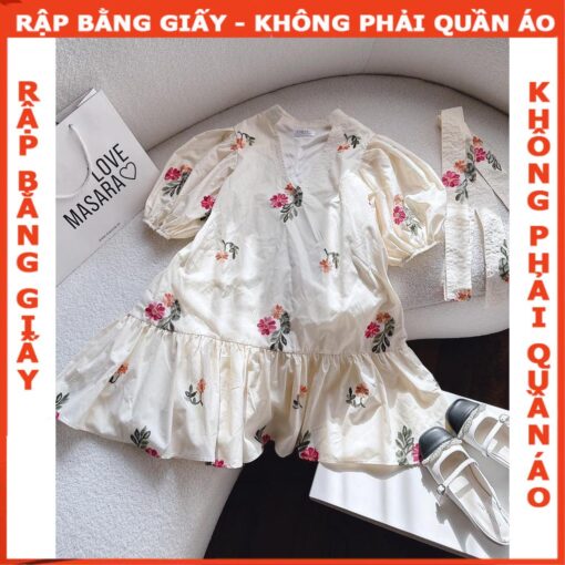 Rập giấy A0 mã 253 - đầm suông cổ chân - Hình ảnh 2