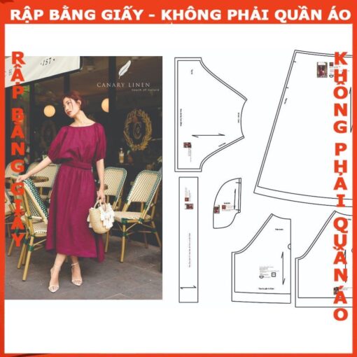 Rập giấy A0 mã 362 - Rập set váy áo