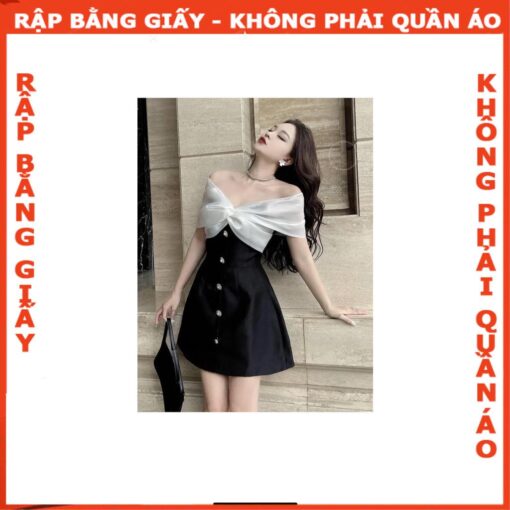 Rập giấy A0 mã 41 - đầm trễ vai - Hình ảnh 3