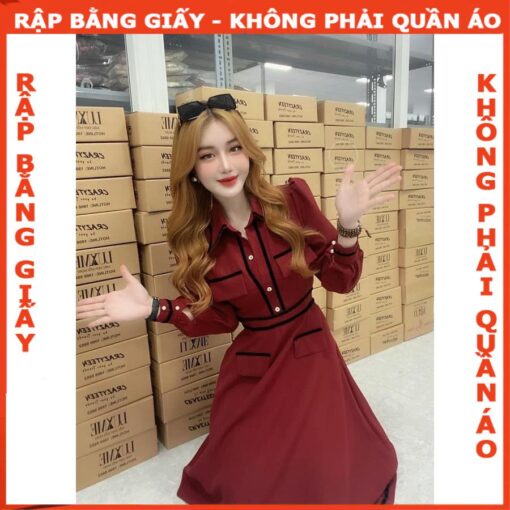 Rập giấy A0 đầm sơ mi mã 1568 - Hình ảnh 2