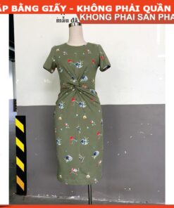 Rập giấy A0 mã 748  - đầm thun xoắn eo