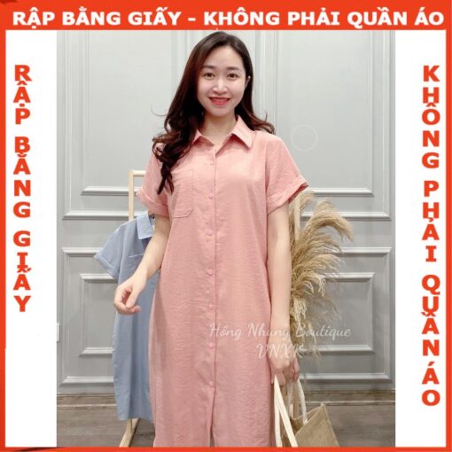 Rập giấy A0 may đầm sơ mi mã 1666 - Hình ảnh 2