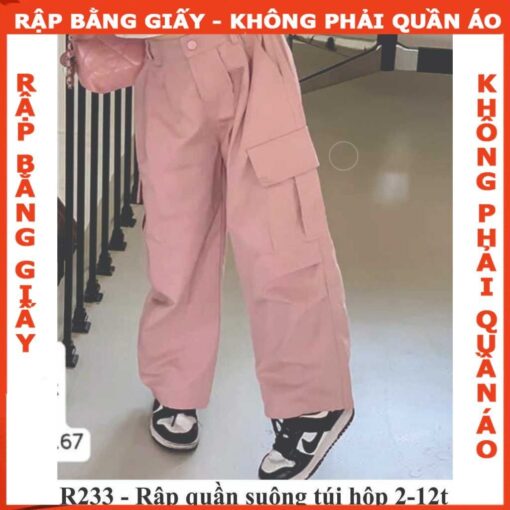 Rập giấy A0 mã R233 - quần túi hộp cho bé