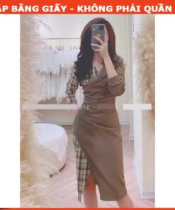 Rập giấy A0 mã 1558 - đầm cổ ve xếp eo