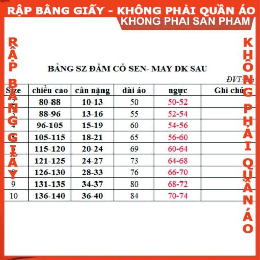 Rập mã R70 - đầm cổ sen cho bé gái - Hình ảnh 3