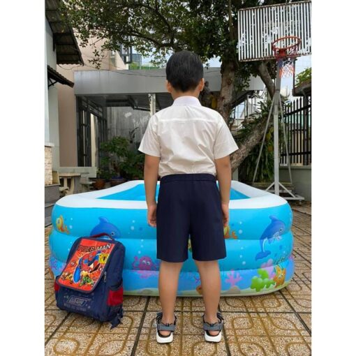 Rập giấy A0 mã B46, B18 - set đồng phục bé trai quần short - Hình ảnh 4
