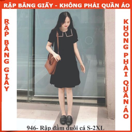Rập giấy A0 mã 946 - đầm đuôi cá tay phồng