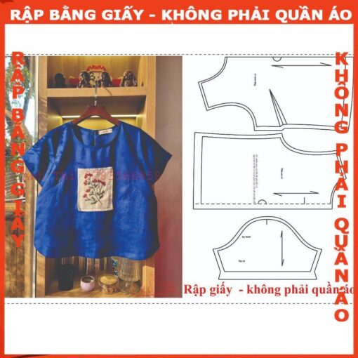 Rập giấy A0 áo croptop mã 1693