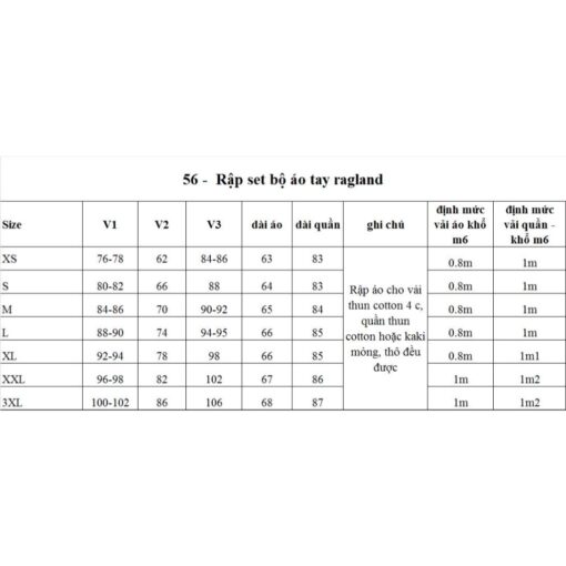 Rập giấy A0 mã 56 - bộ thun - Hình ảnh 2