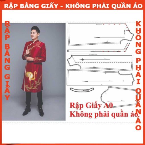 Rập giấy A0 mã AD44 - áo dài nam