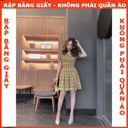 Rập giấy A0 mã 774 - may đầm cổ bẻ