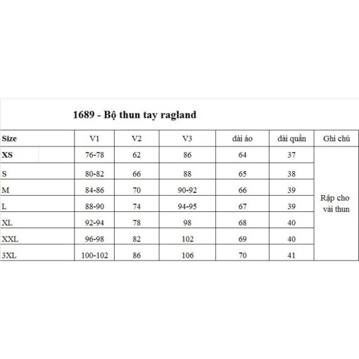 Rập giấy A0 bộ thun tay ragland mã 1689 - Hình ảnh 5
